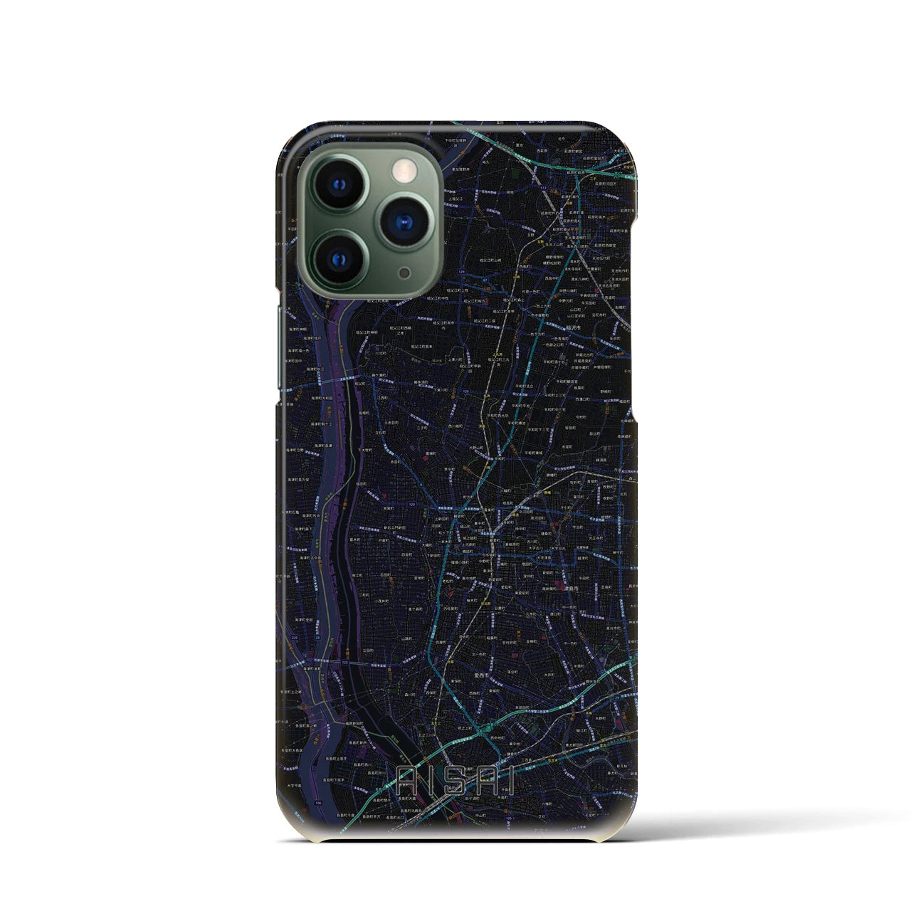 【愛西(愛知県)】地図柄iPhoneケース(バックカバータイプ)