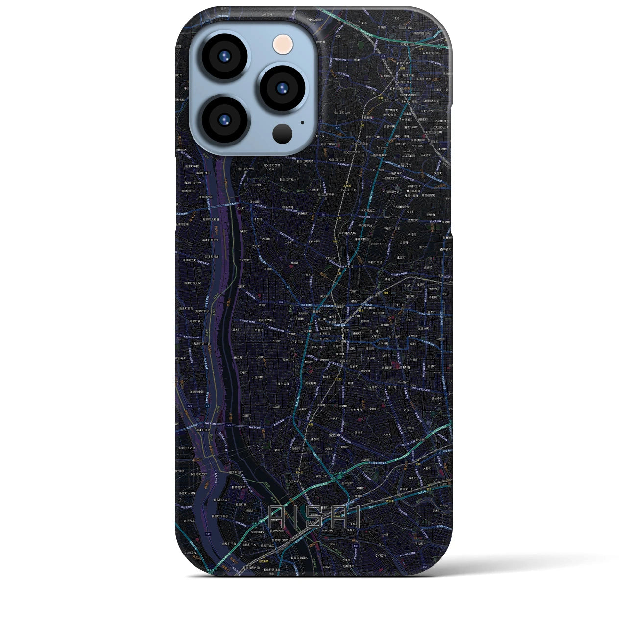 【愛西(愛知県)】地図柄iPhoneケース(バックカバータイプ)