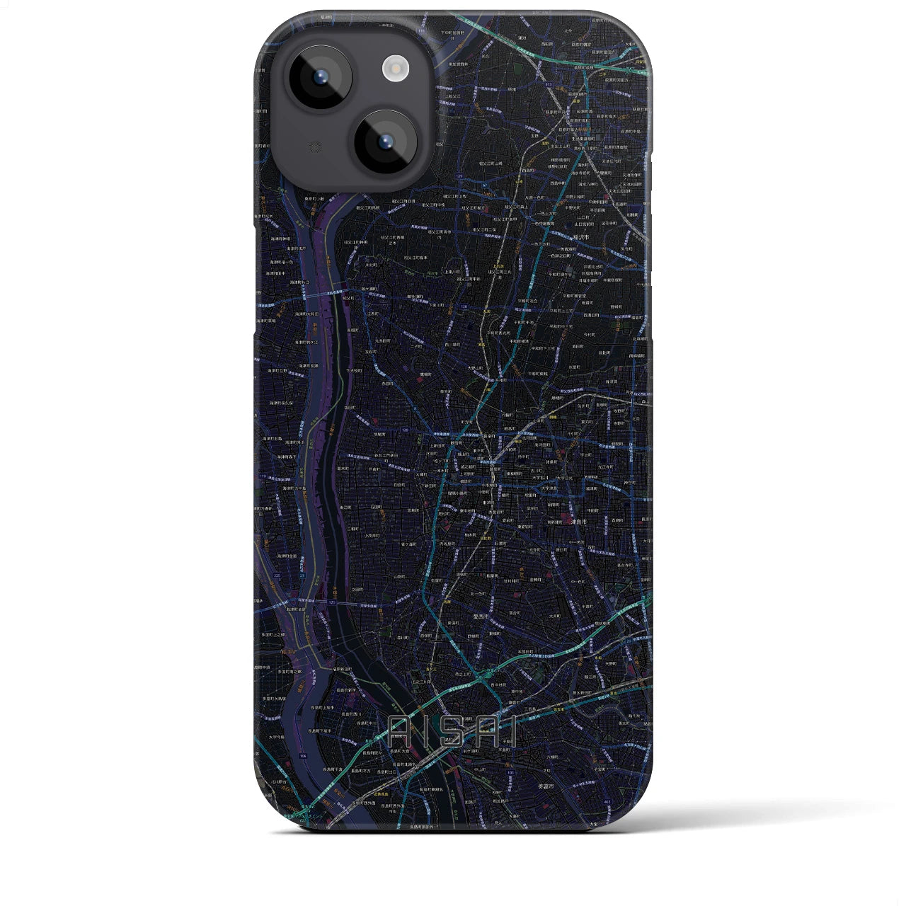 【愛西(愛知県)】地図柄iPhoneケース(バックカバータイプ)