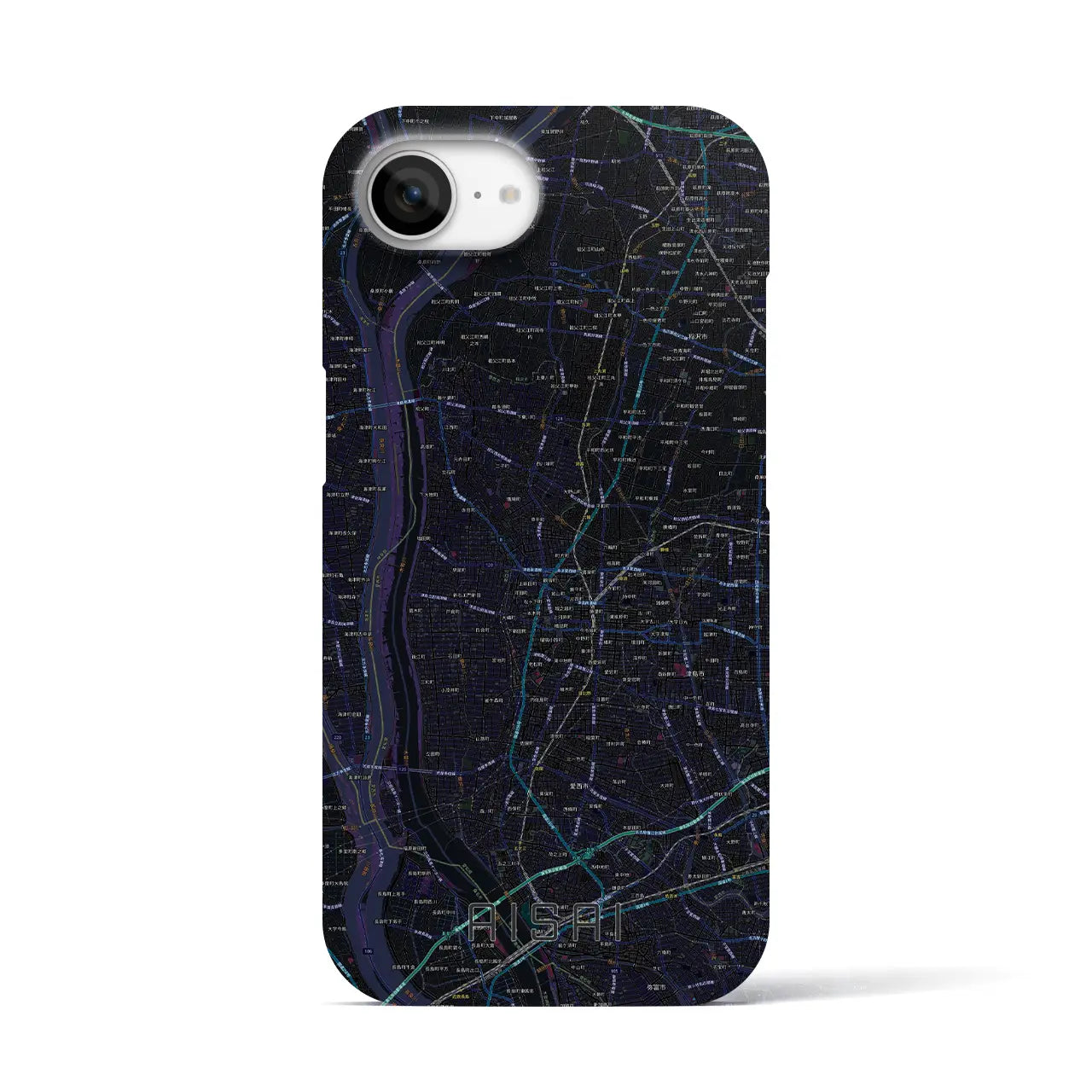 【愛西(愛知県)】地図柄iPhoneケース(バックカバータイプ)