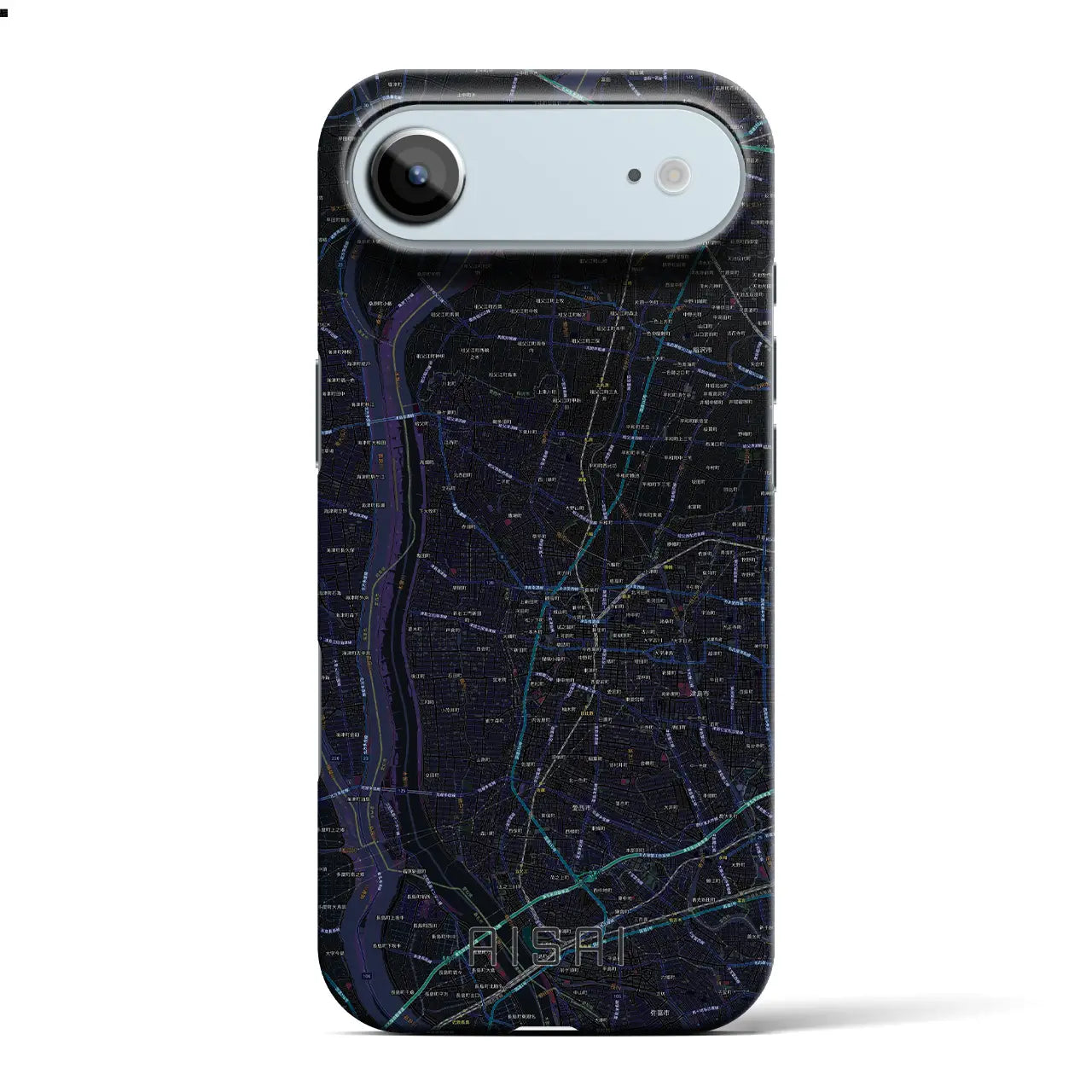 【愛西(愛知県)】地図柄iPhoneケース(バックカバータイプ)