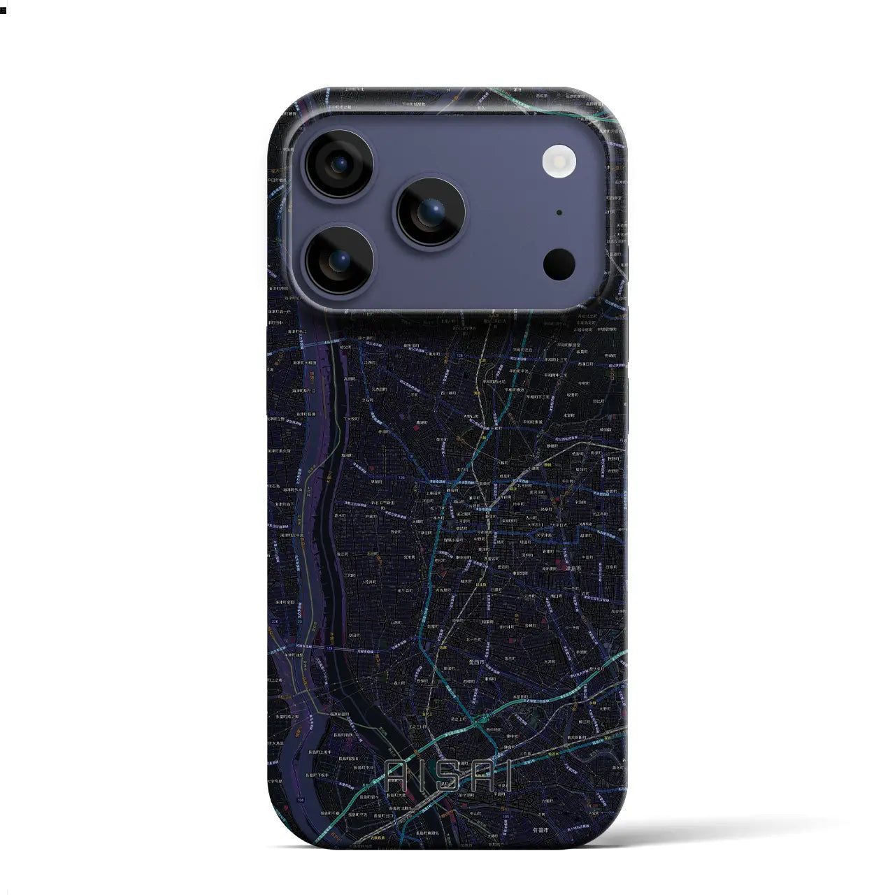 【愛西(愛知県)】地図柄iPhoneケース(バックカバータイプ)