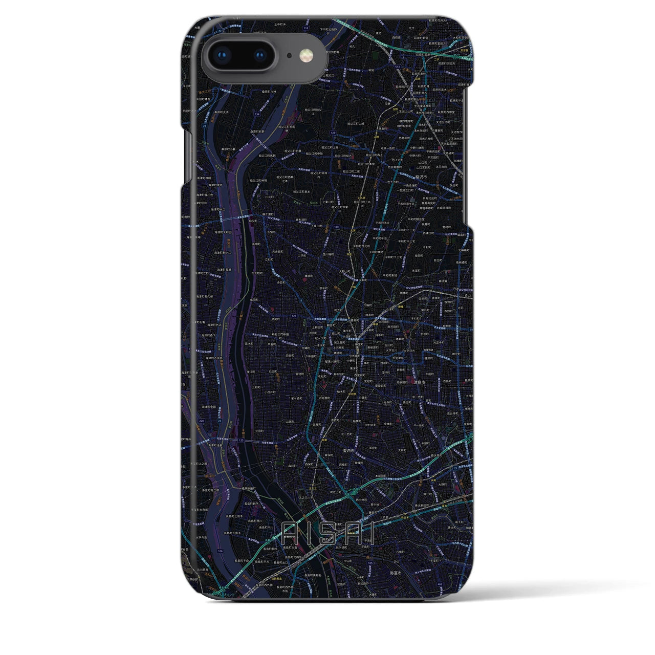 【愛西(愛知県)】地図柄iPhoneケース(バックカバータイプ)