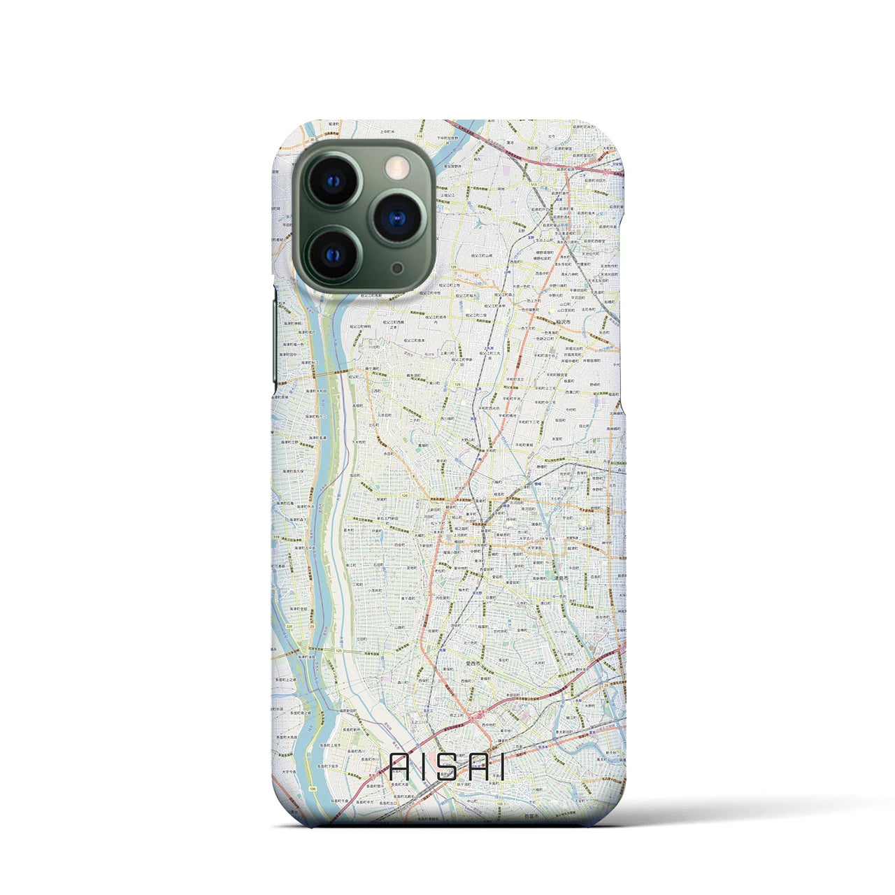 【愛西(愛知県)】地図柄iPhoneケース(バックカバータイプ)