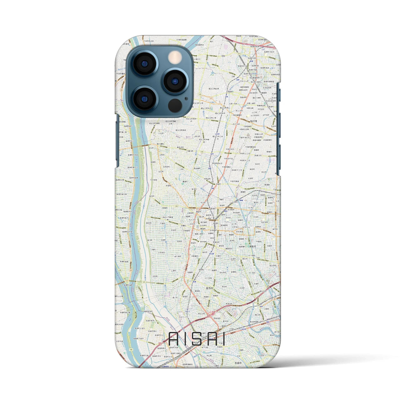 【愛西(愛知県)】地図柄iPhoneケース(バックカバータイプ)