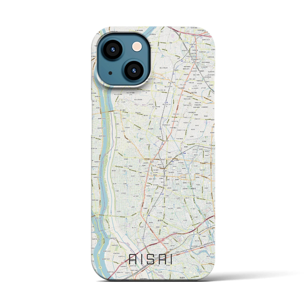 【愛西(愛知県)】地図柄iPhoneケース(バックカバータイプ)