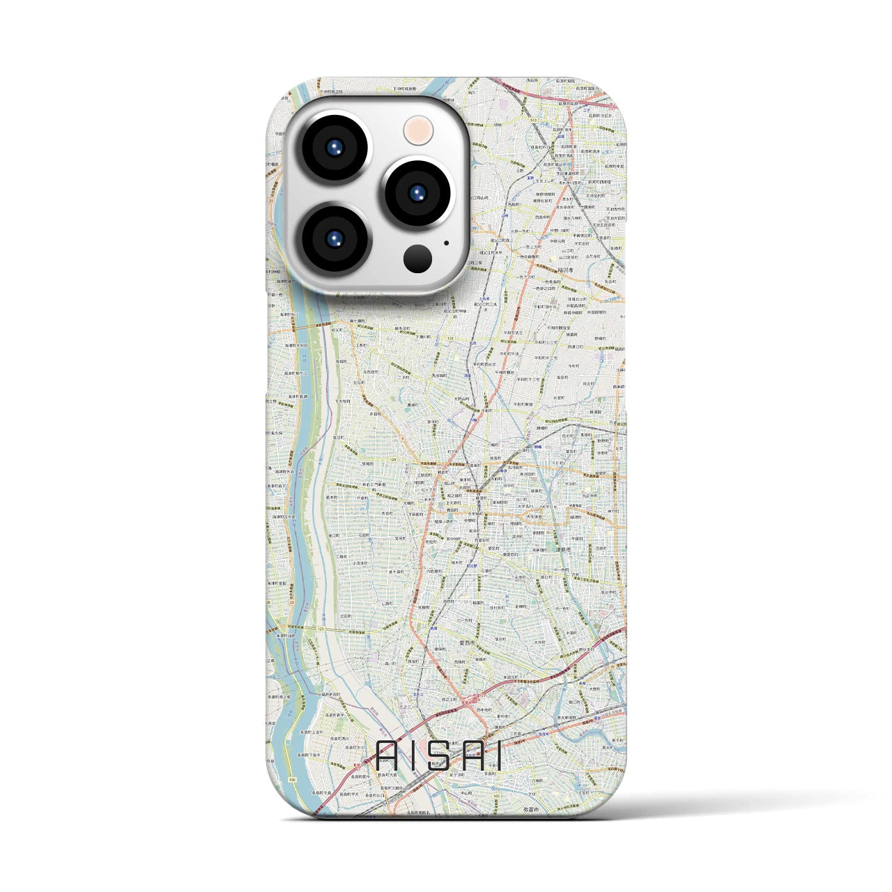【愛西(愛知県)】地図柄iPhoneケース(バックカバータイプ)