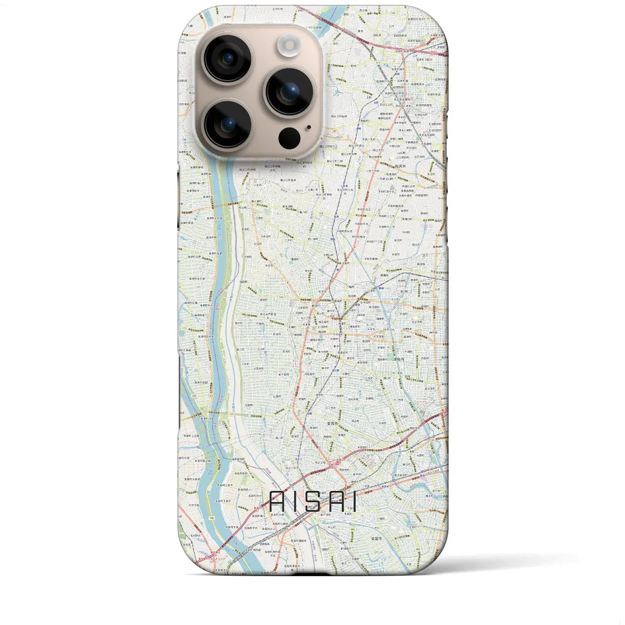 【愛西(愛知県)】地図柄iPhoneケース(バックカバータイプ)