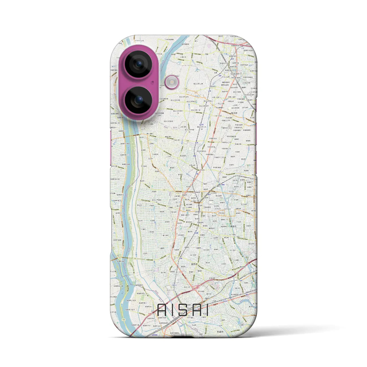 【愛西(愛知県)】地図柄iPhoneケース(バックカバータイプ)