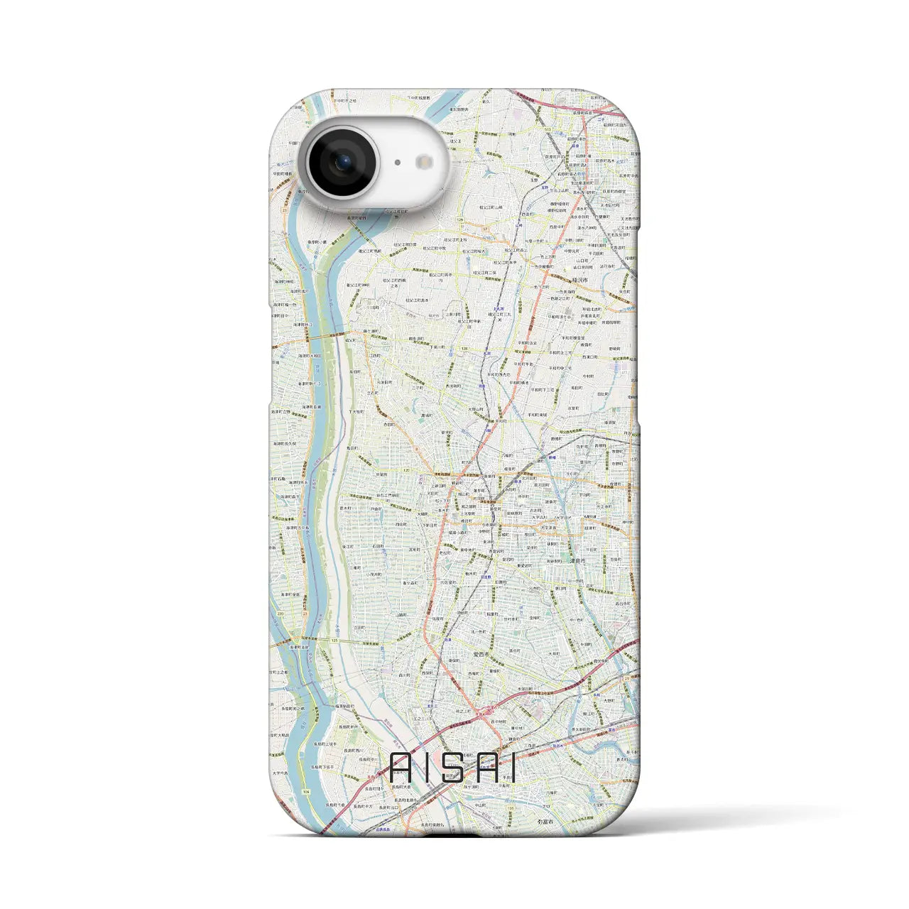 【愛西(愛知県)】地図柄iPhoneケース(バックカバータイプ)