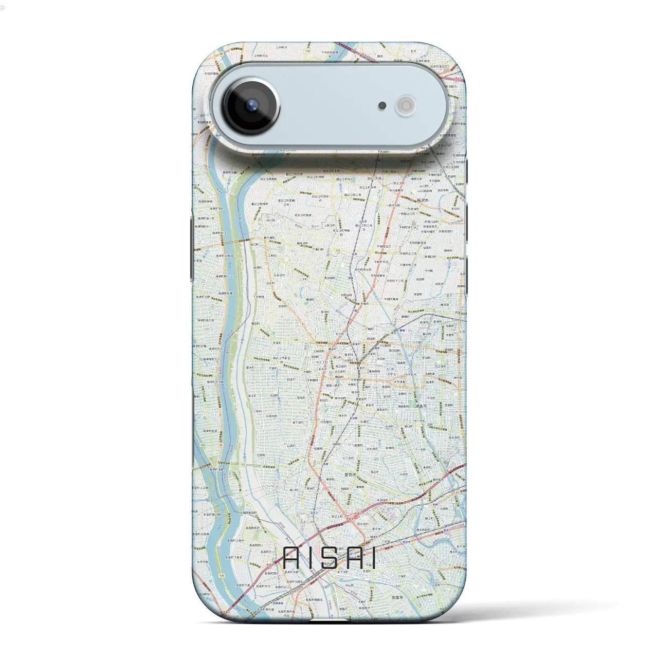 【愛西(愛知県)】地図柄iPhoneケース(バックカバータイプ)