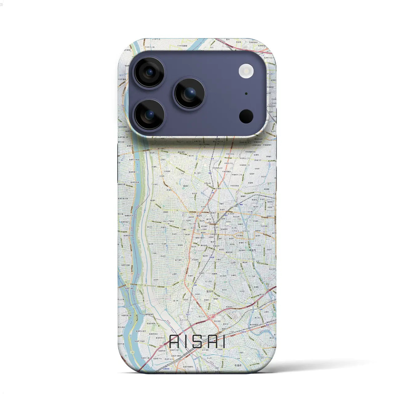 【愛西(愛知県)】地図柄iPhoneケース(バックカバータイプ)