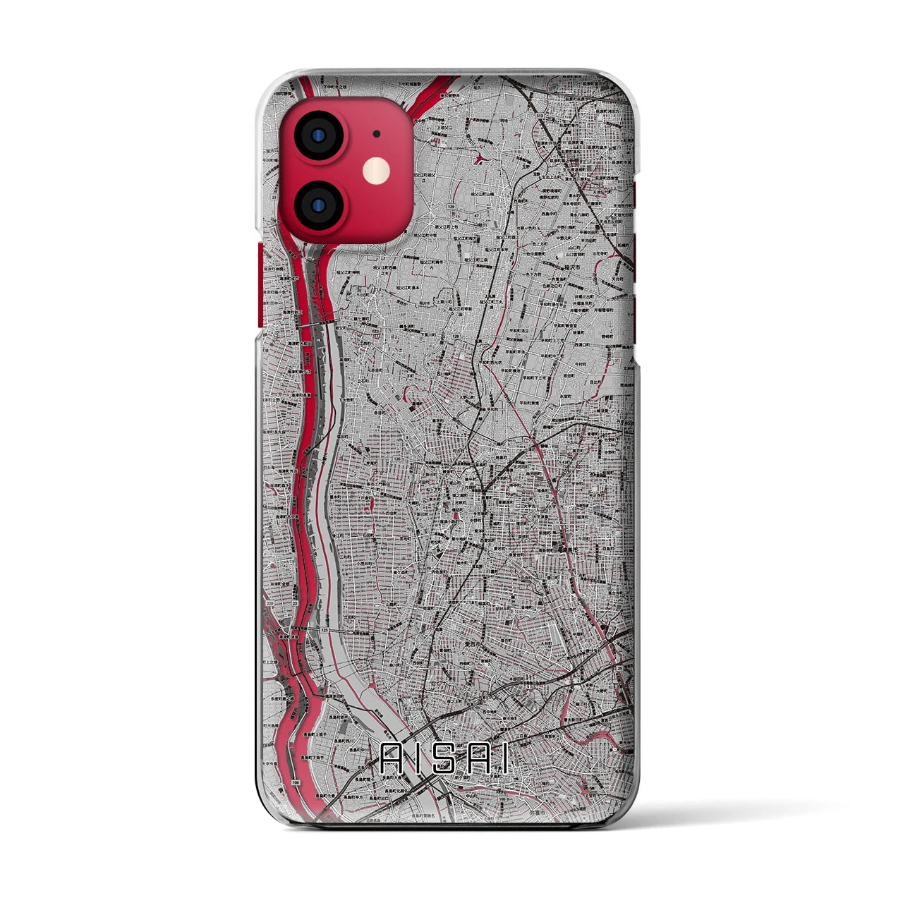 【愛西(愛知県)】地図柄iPhoneケース(クリアタイプ)