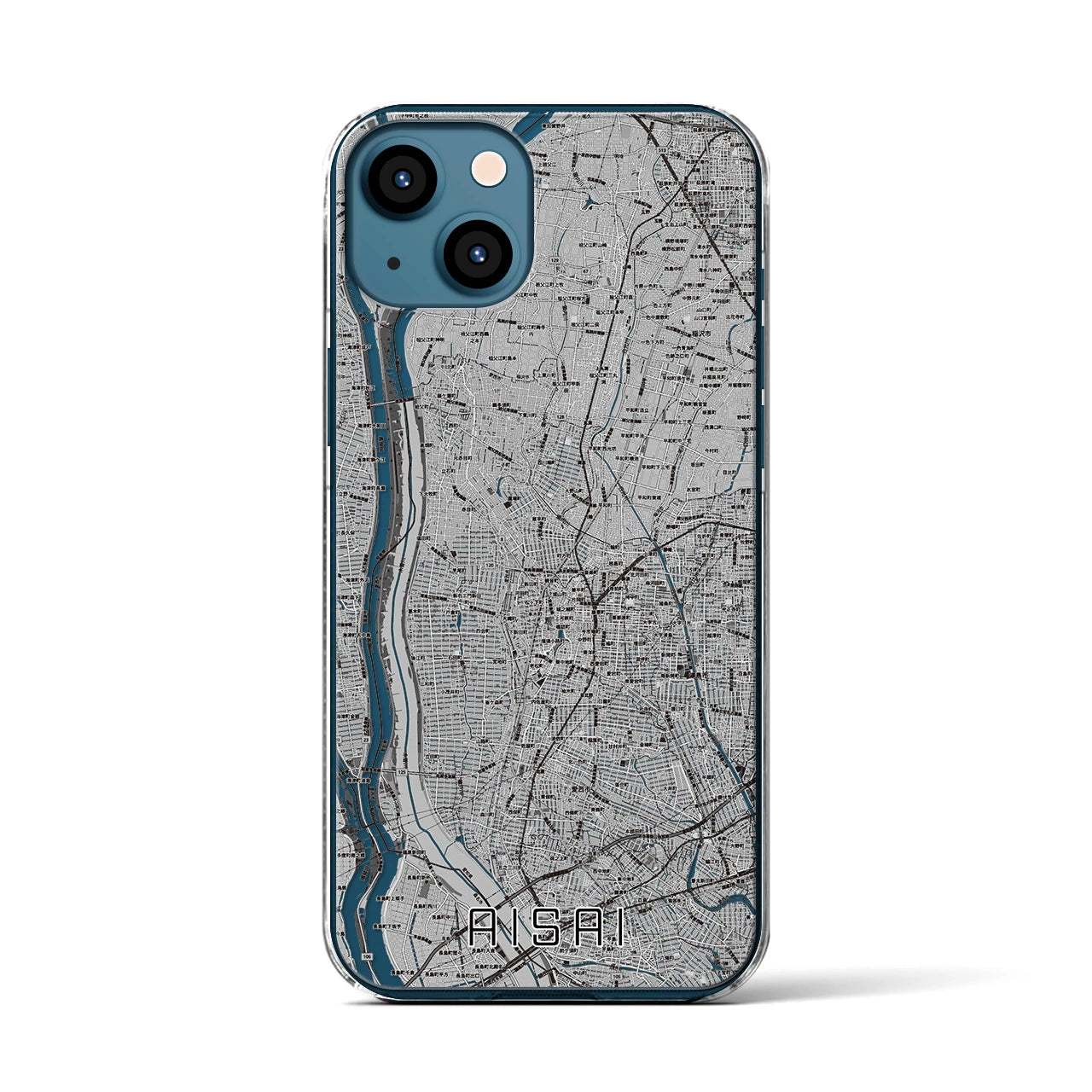 【愛西(愛知県)】地図柄iPhoneケース(クリアタイプ)