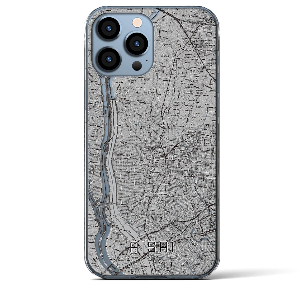 【愛西(愛知県)】地図柄iPhoneケース(クリアタイプ)