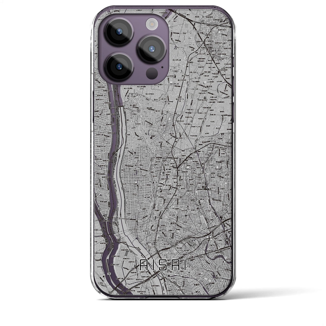 【愛西(愛知県)】地図柄iPhoneケース(クリアタイプ)