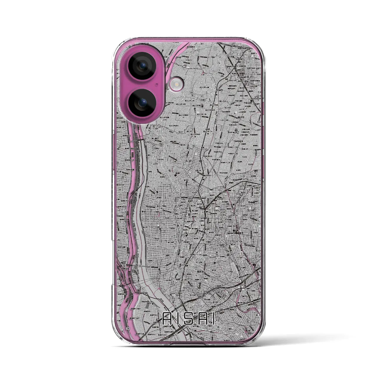 【愛西(愛知県)】地図柄iPhoneケース(クリアタイプ)