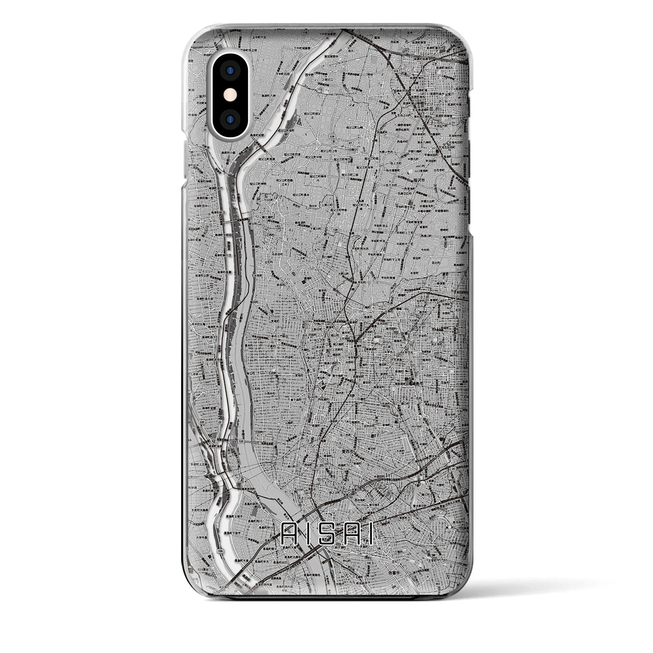 【愛西(愛知県)】地図柄iPhoneケース(クリアタイプ)