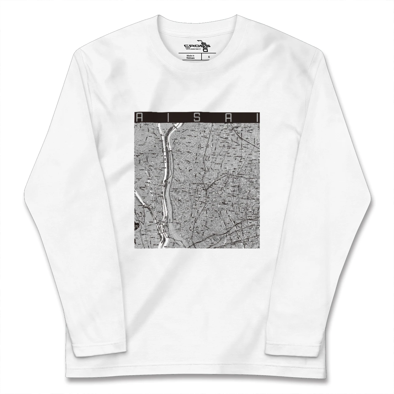【愛西(愛知県)】地図柄ロングスリーブTシャツ