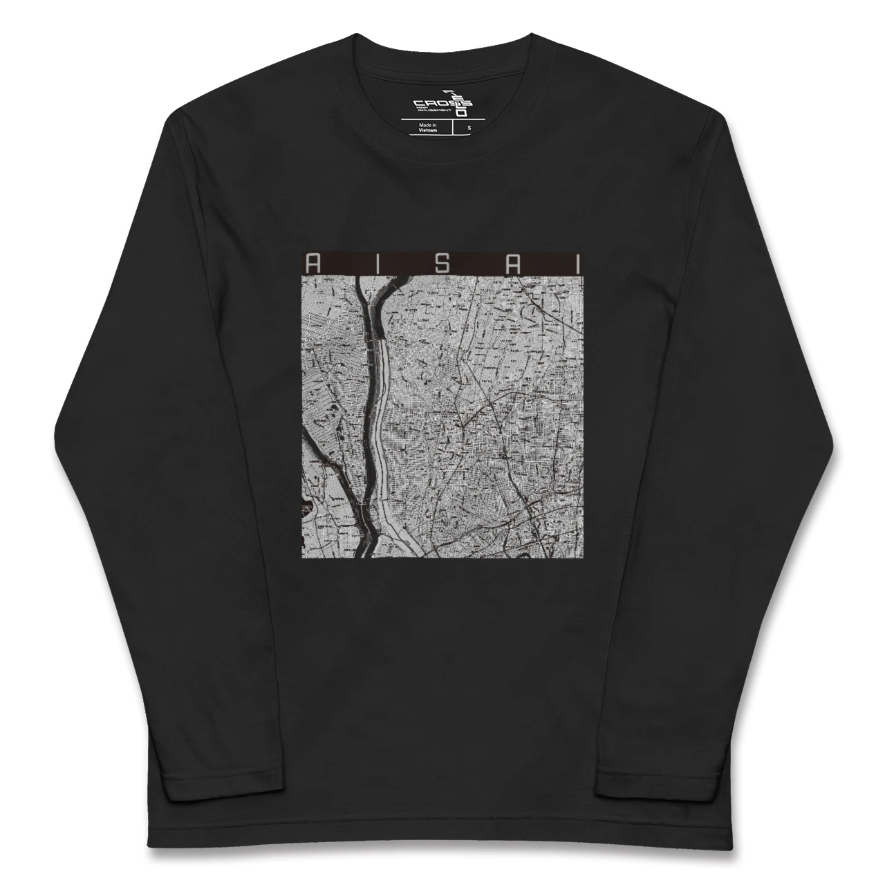 【愛西(愛知県)】地図柄ロングスリーブTシャツ