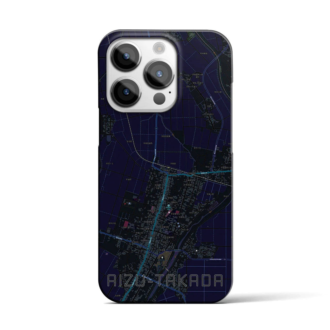 【会津高田(福島県)】地図柄iPhoneケース(バックカバータイプ)