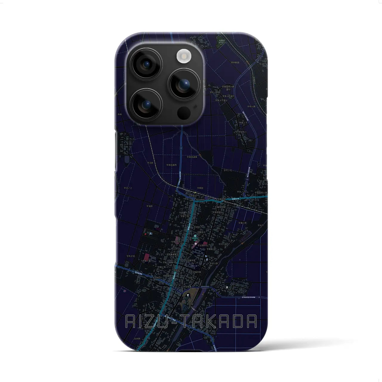 【会津高田(福島県)】地図柄iPhoneケース(バックカバータイプ)