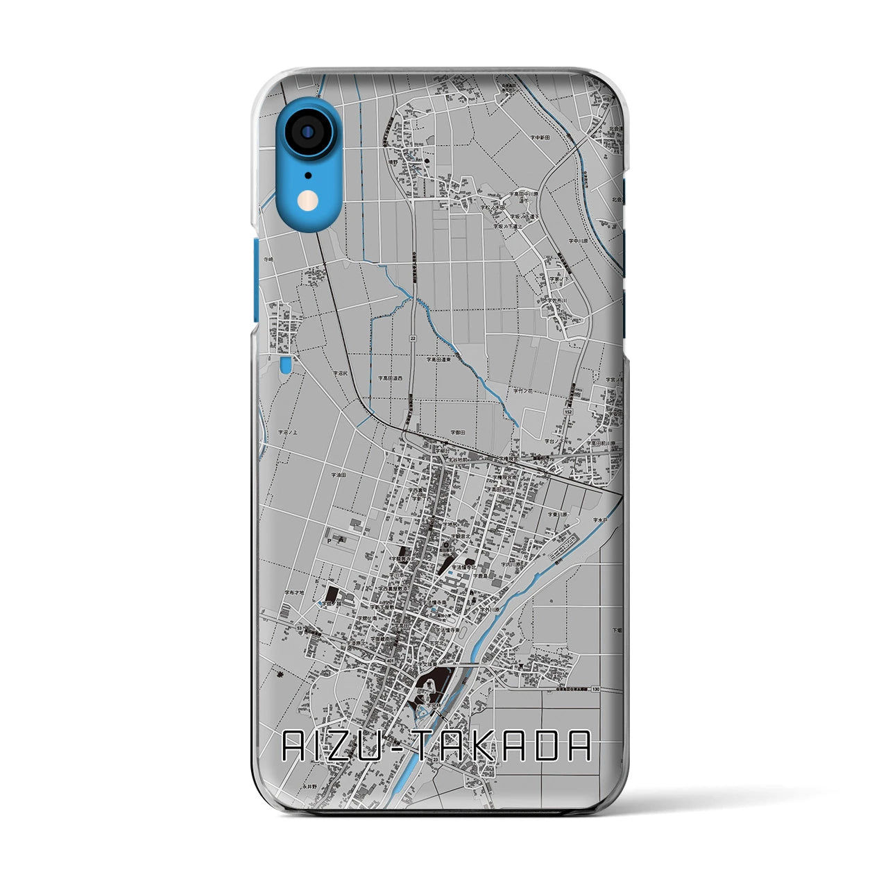 【会津高田(福島県)】地図柄iPhoneケース(クリアタイプ)