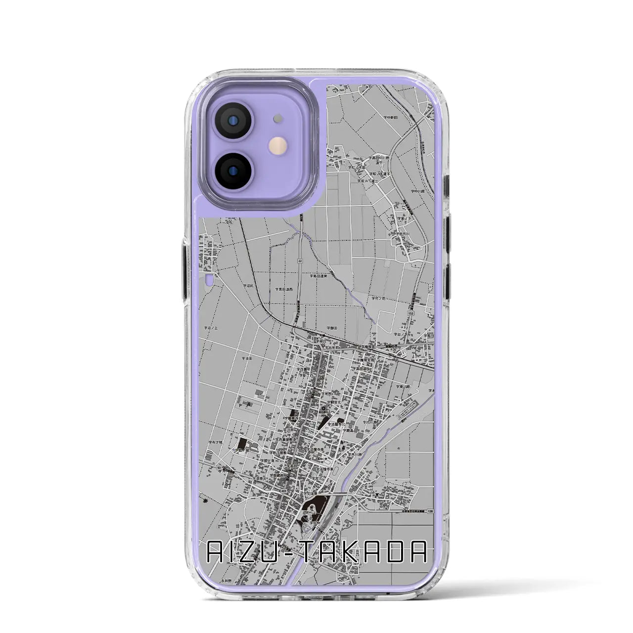 【会津高田(福島県)】地図柄iPhoneケース(MagSafeタイプ)