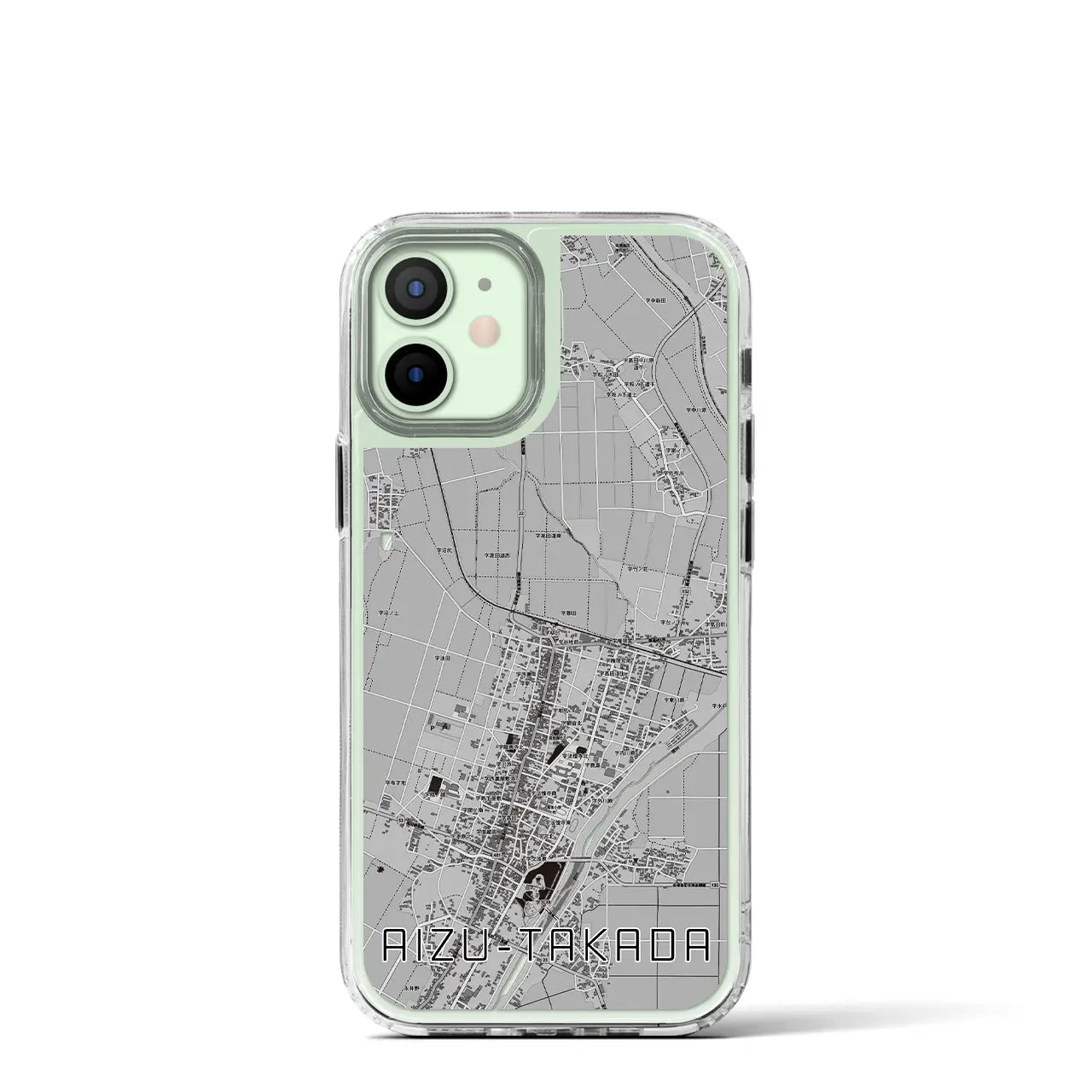【会津高田(福島県)】地図柄iPhoneケース(MagSafeタイプ)
