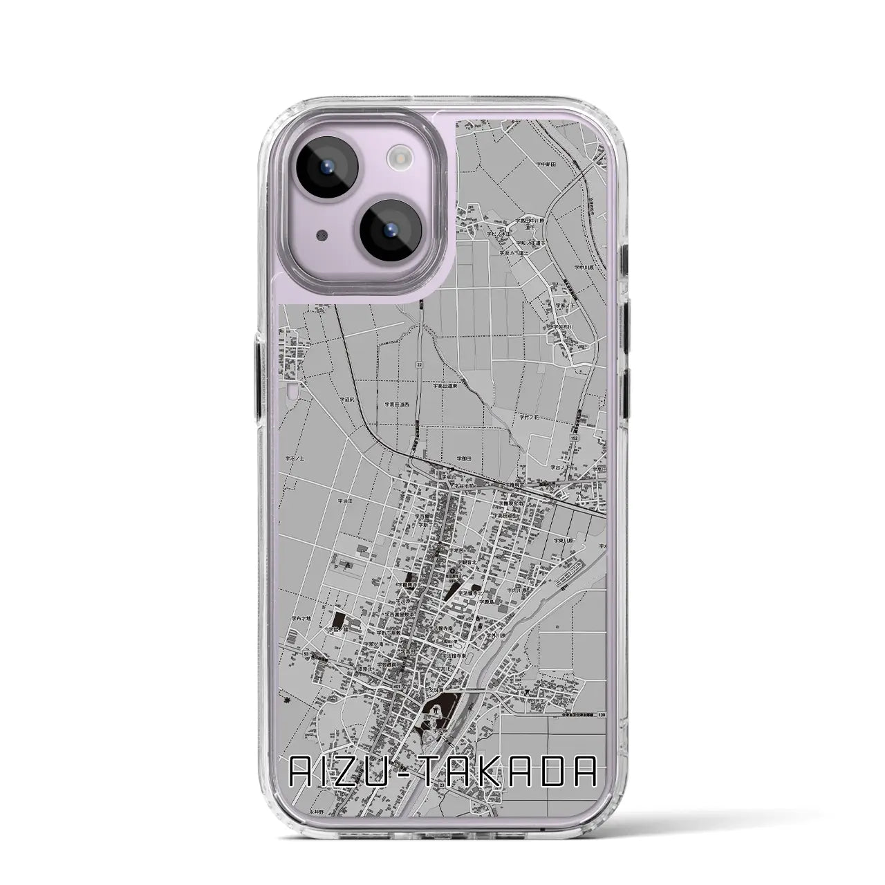 【会津高田(福島県)】地図柄iPhoneケース(MagSafeタイプ)
