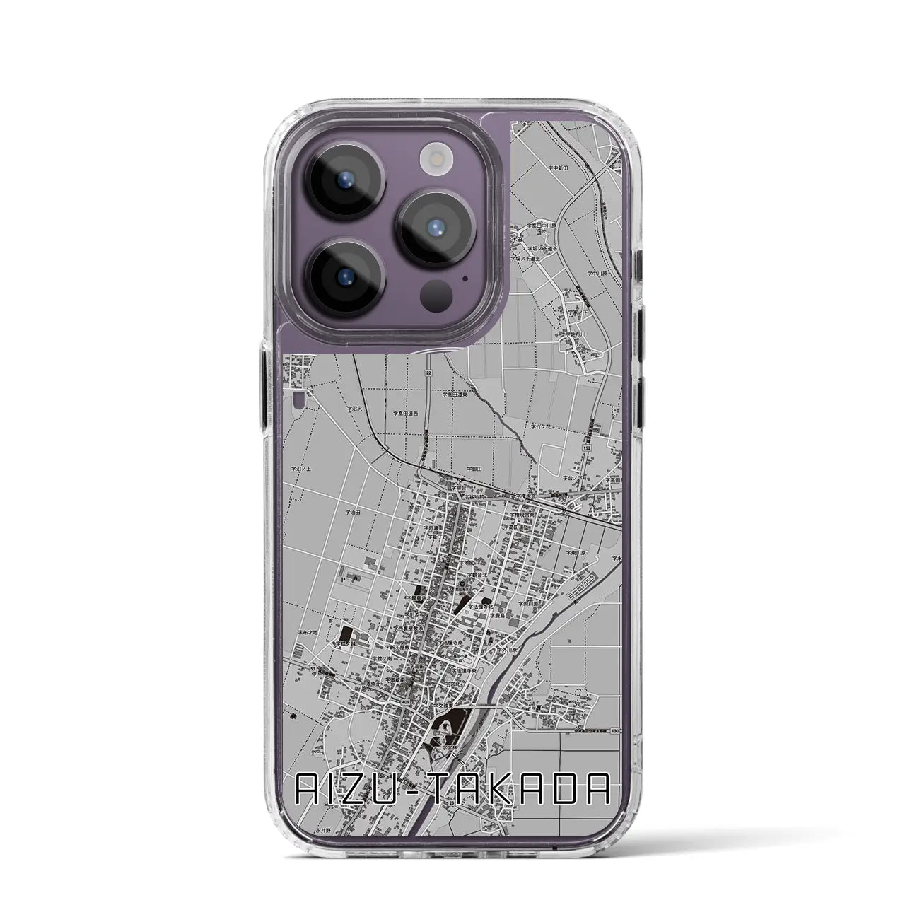 【会津高田(福島県)】地図柄iPhoneケース(MagSafeタイプ)