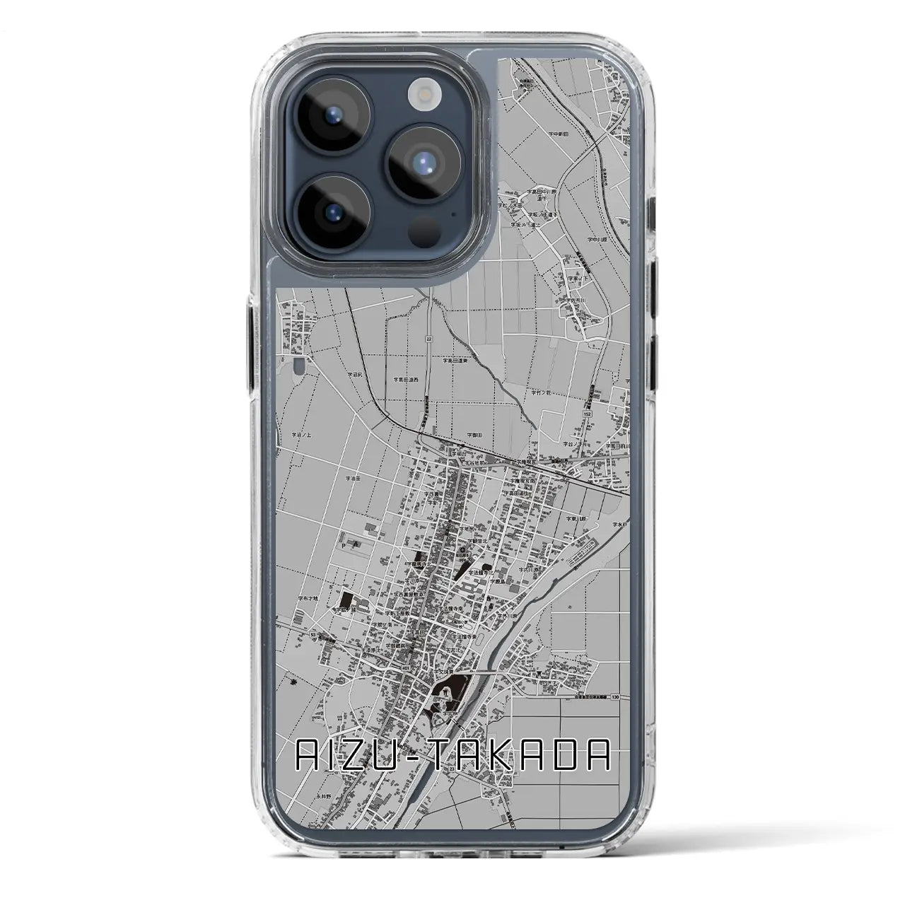 【会津高田(福島県)】地図柄iPhoneケース(MagSafeタイプ)