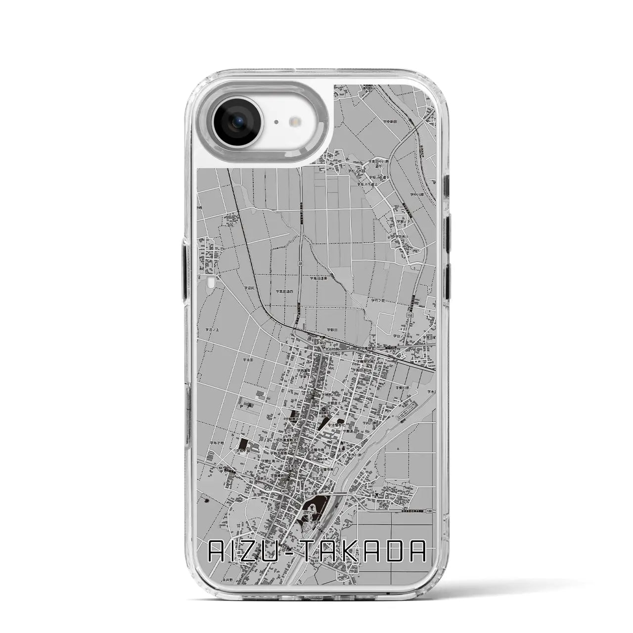 【会津高田(福島県)】地図柄iPhoneケース(MagSafeタイプ)