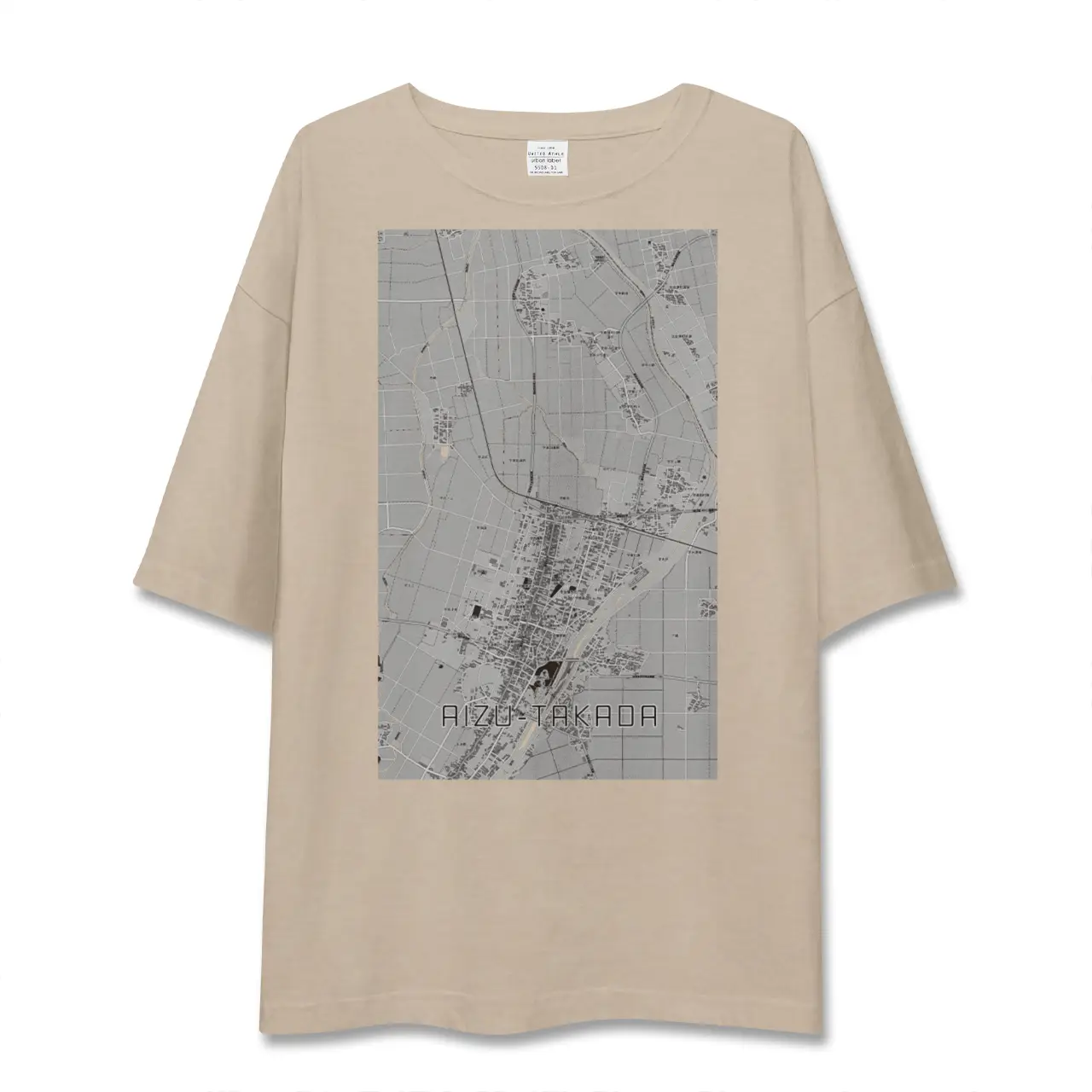 【会津高田(福島県)】地図柄ビッグシルエットTシャツ