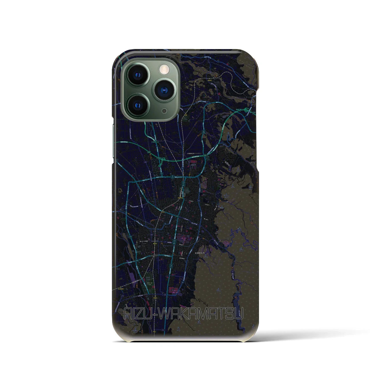 【会津若松(福島県)】地図柄iPhoneケース(バックカバータイプ)
