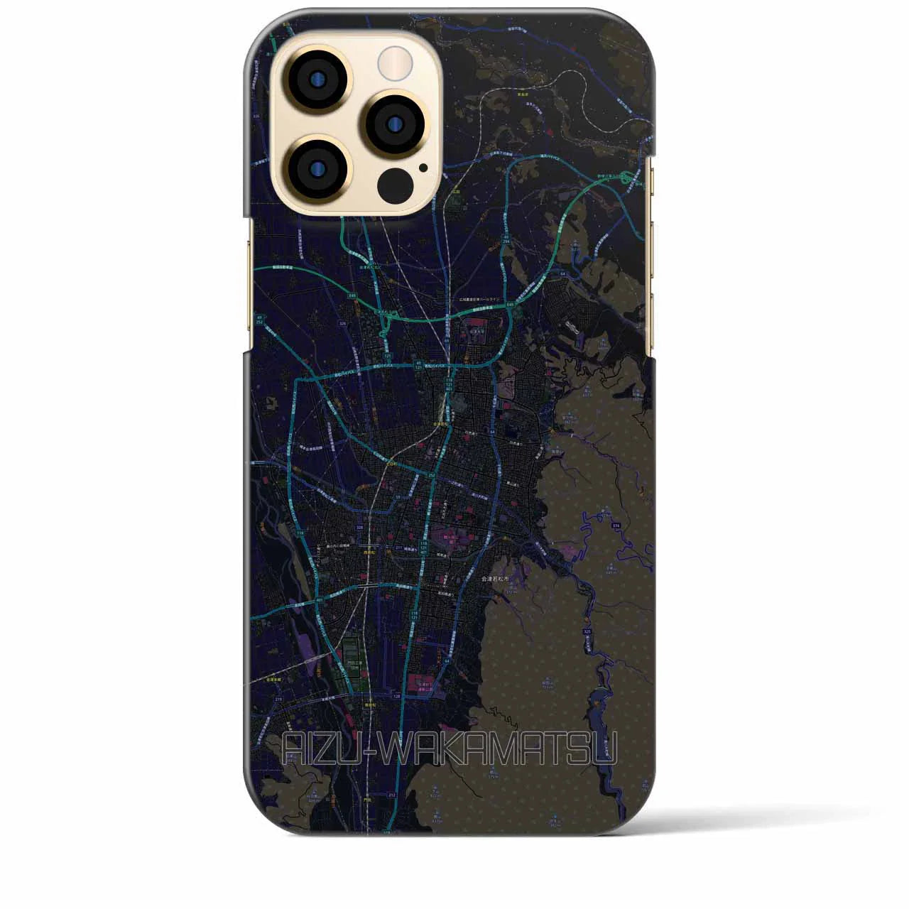 【会津若松(福島県)】地図柄iPhoneケース(バックカバータイプ)