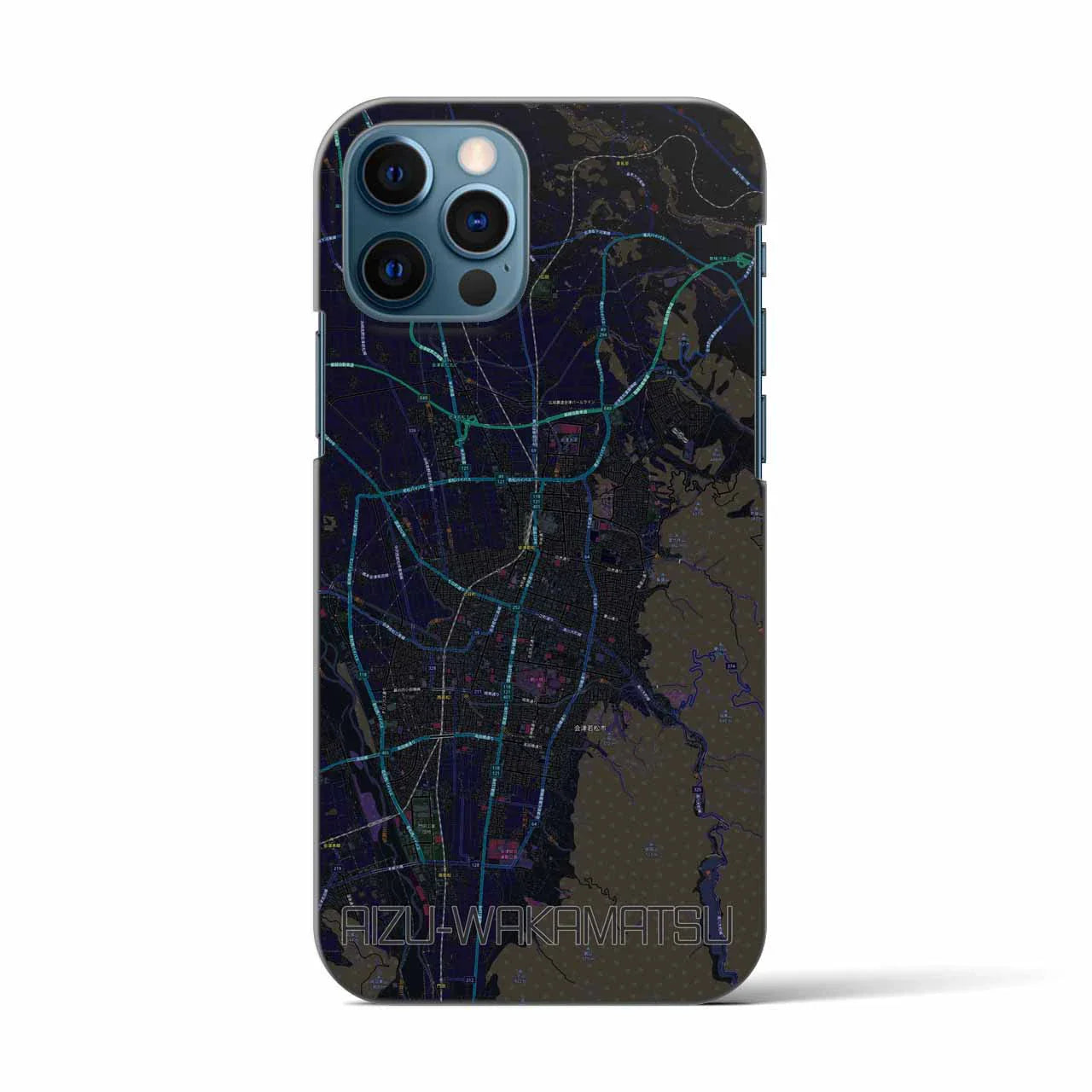 【会津若松(福島県)】地図柄iPhoneケース(バックカバータイプ)