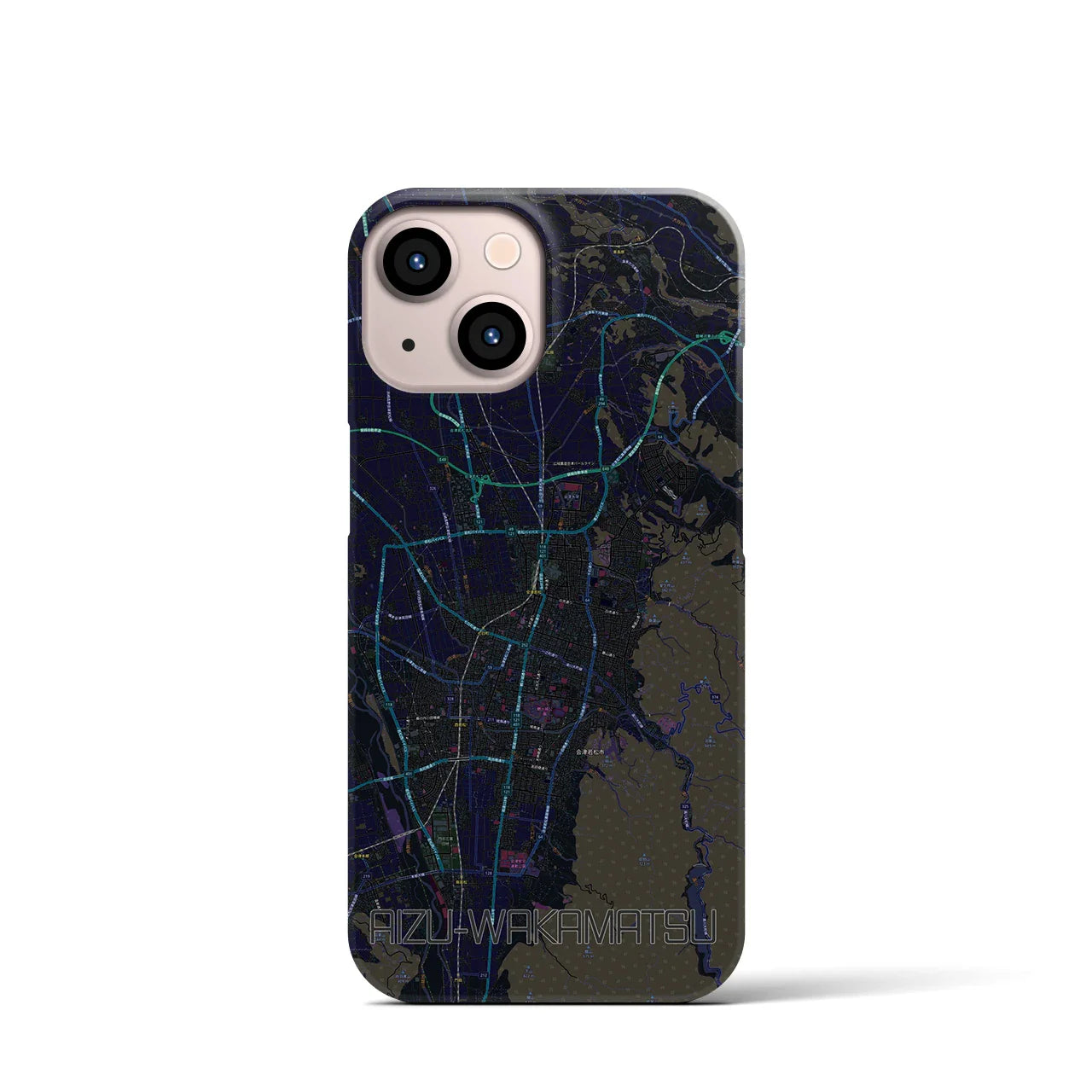 【会津若松(福島県)】地図柄iPhoneケース(バックカバータイプ)
