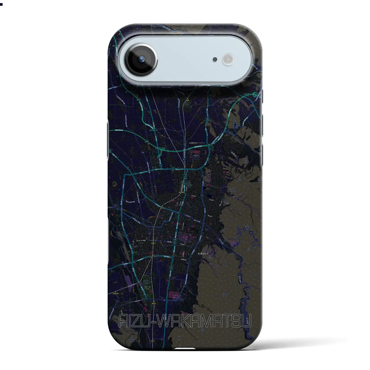 【会津若松(福島県)】地図柄iPhoneケース(バックカバータイプ)