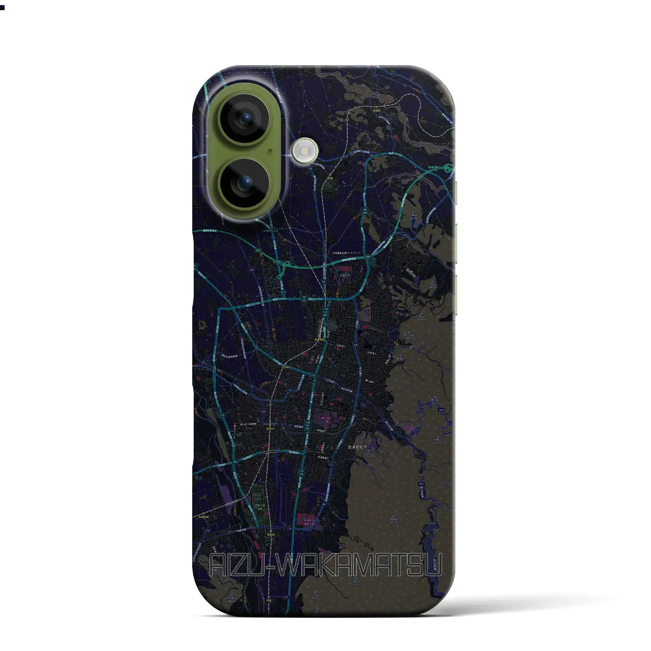 【会津若松(福島県)】地図柄iPhoneケース(バックカバータイプ)