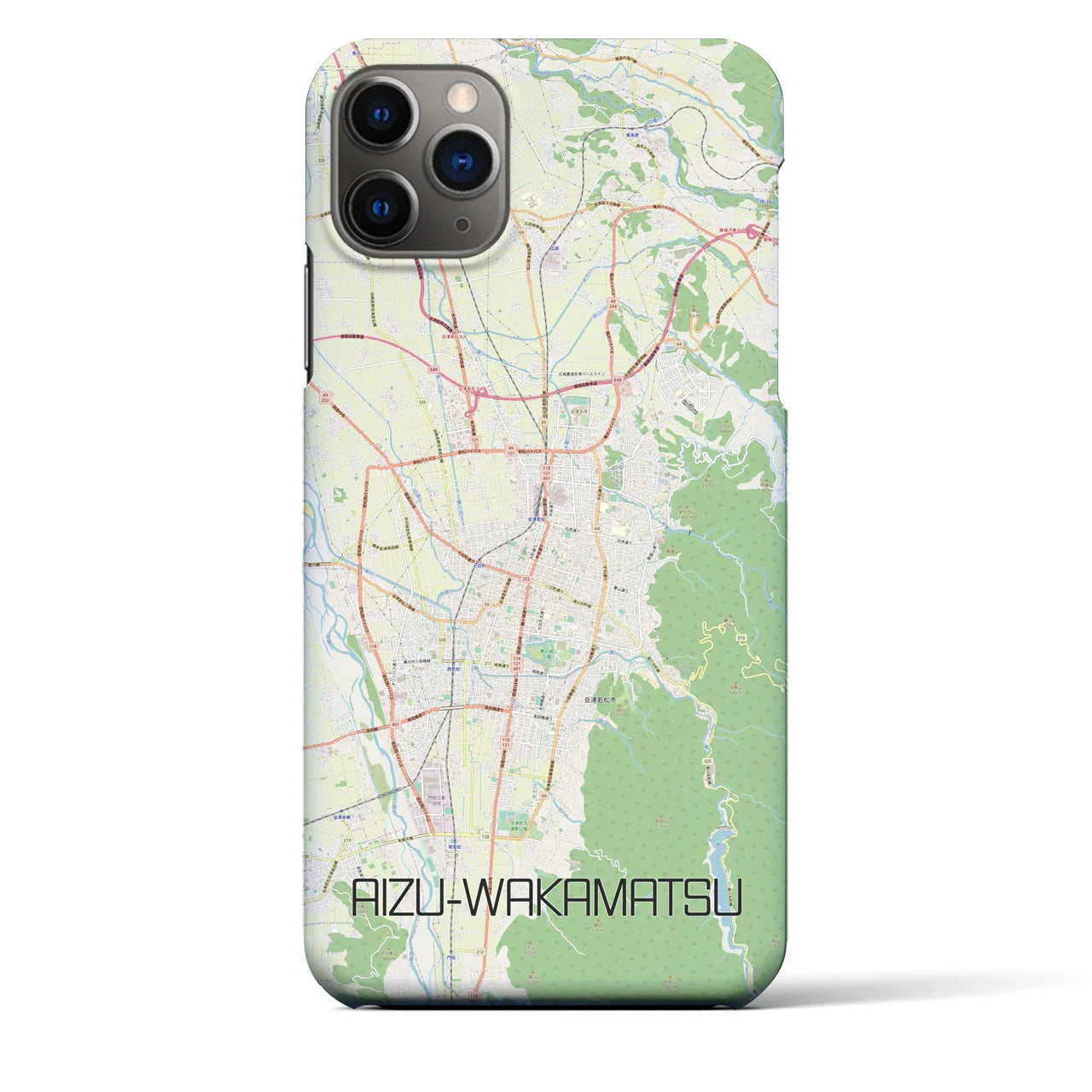 【会津若松(福島県)】地図柄iPhoneケース(バックカバータイプ)
