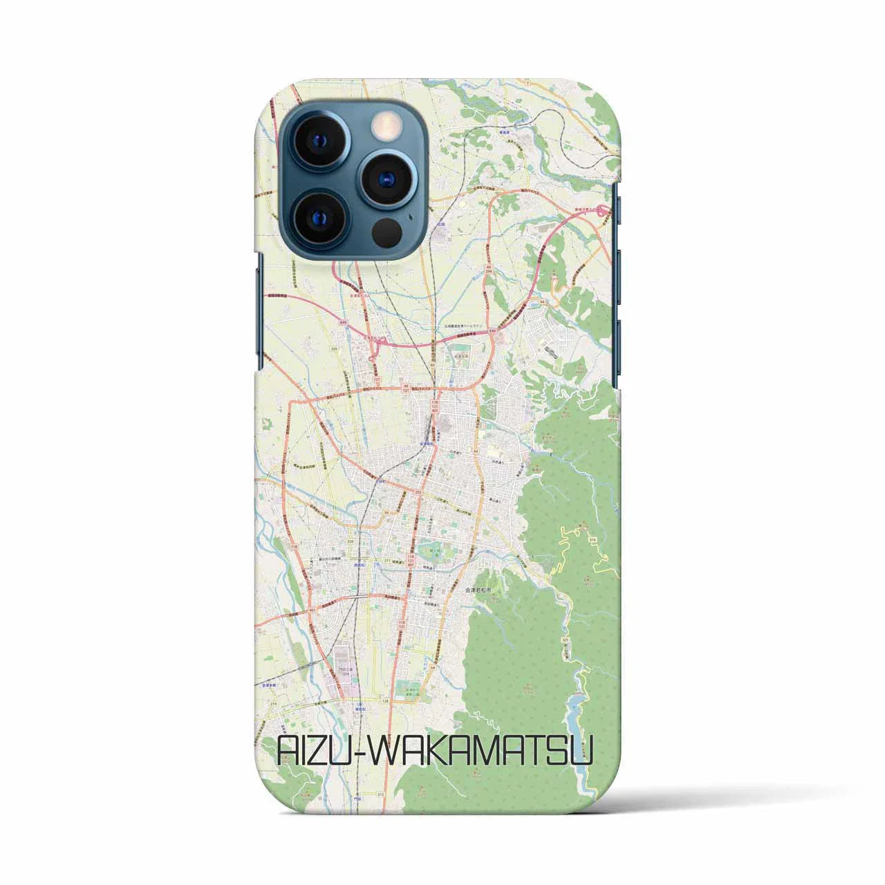 【会津若松(福島県)】地図柄iPhoneケース(バックカバータイプ)