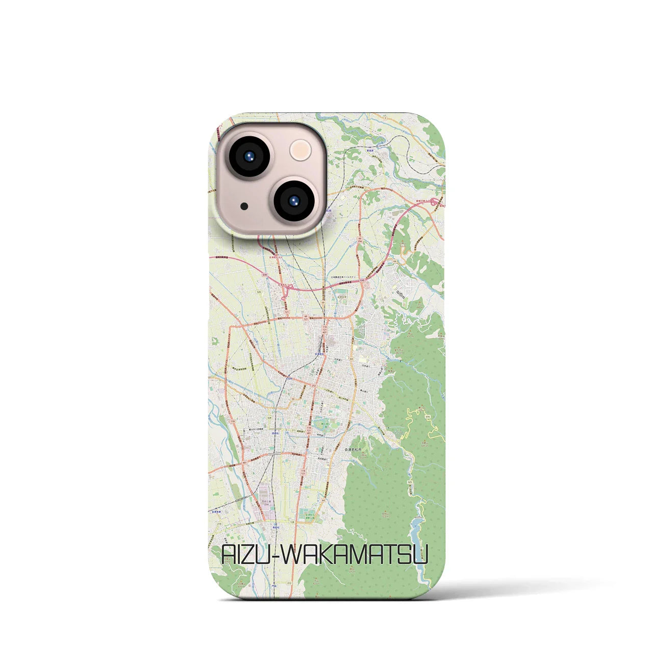 【会津若松(福島県)】地図柄iPhoneケース(バックカバータイプ)