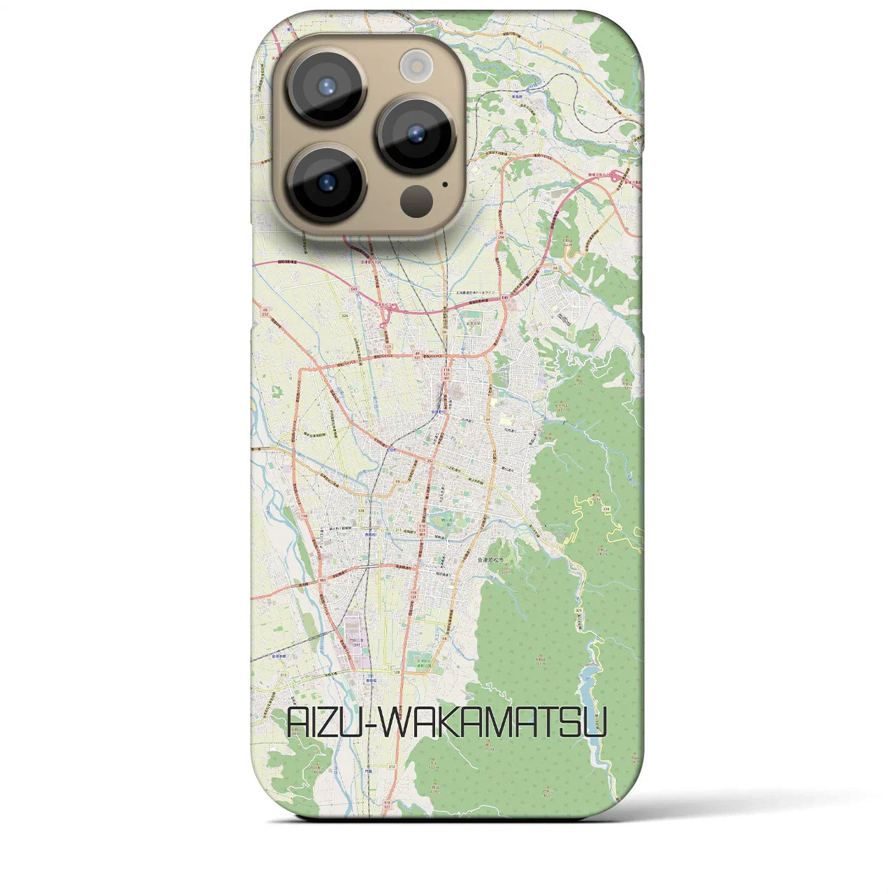 【会津若松(福島県)】地図柄iPhoneケース(バックカバータイプ)