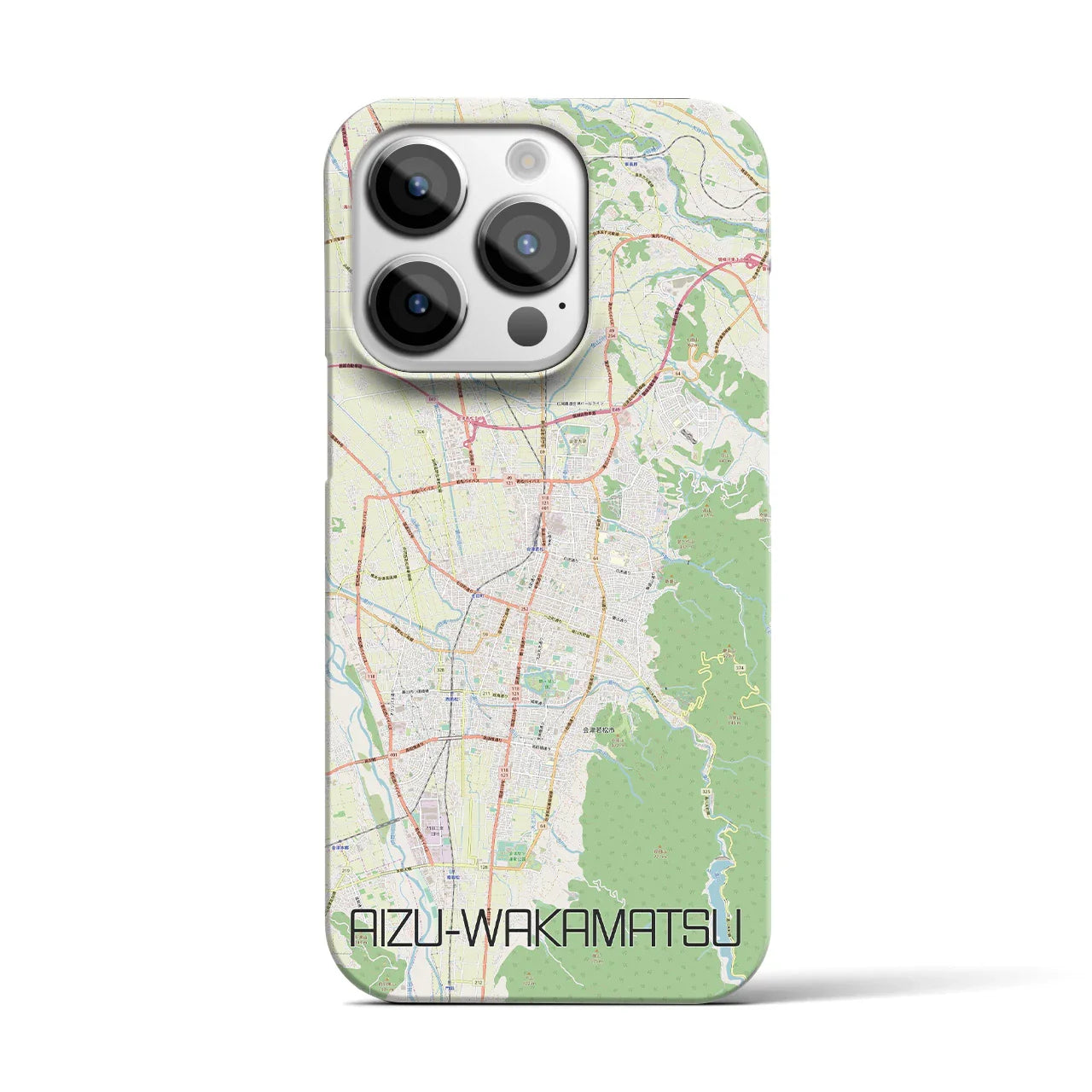 【会津若松(福島県)】地図柄iPhoneケース(バックカバータイプ)