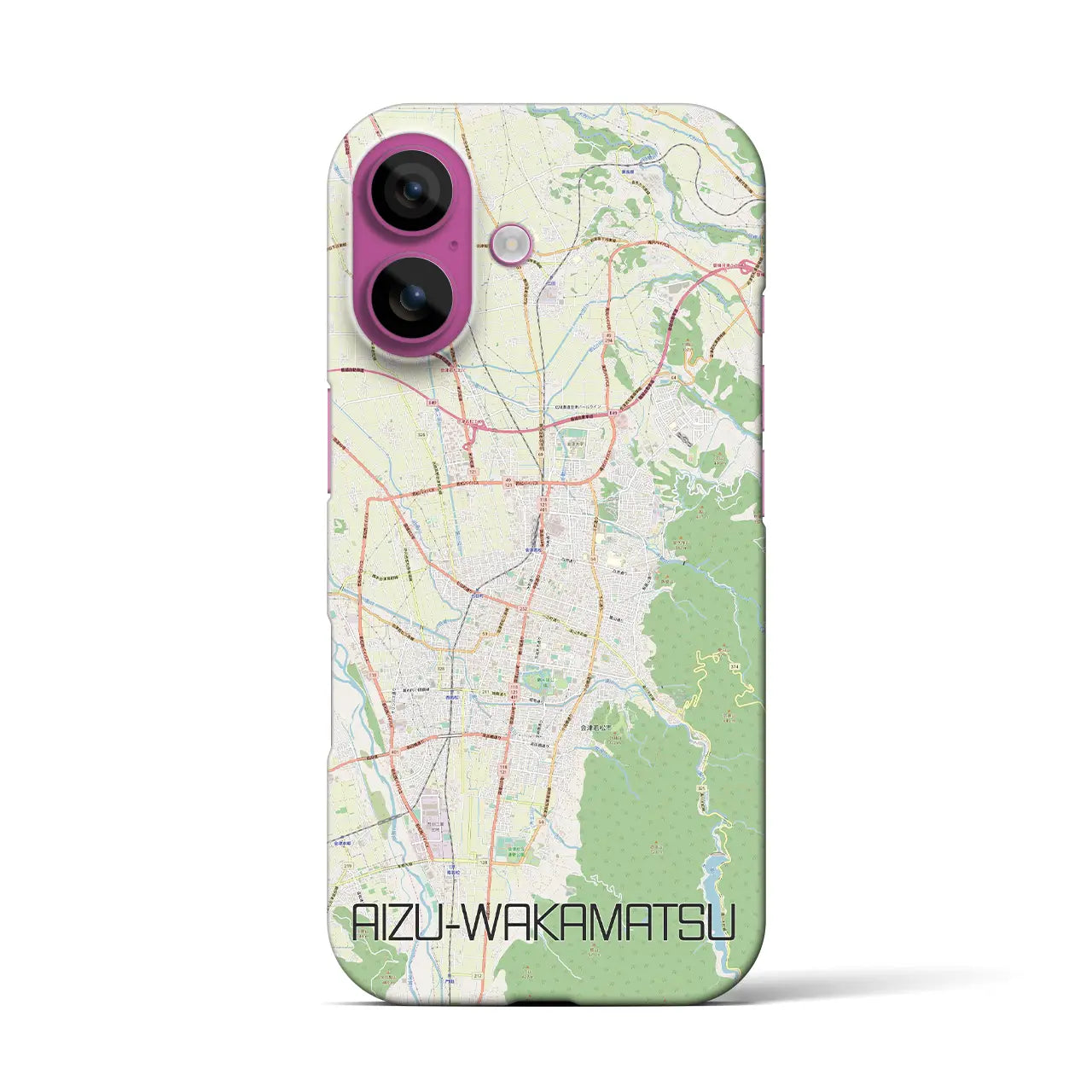 【会津若松(福島県)】地図柄iPhoneケース(バックカバータイプ)