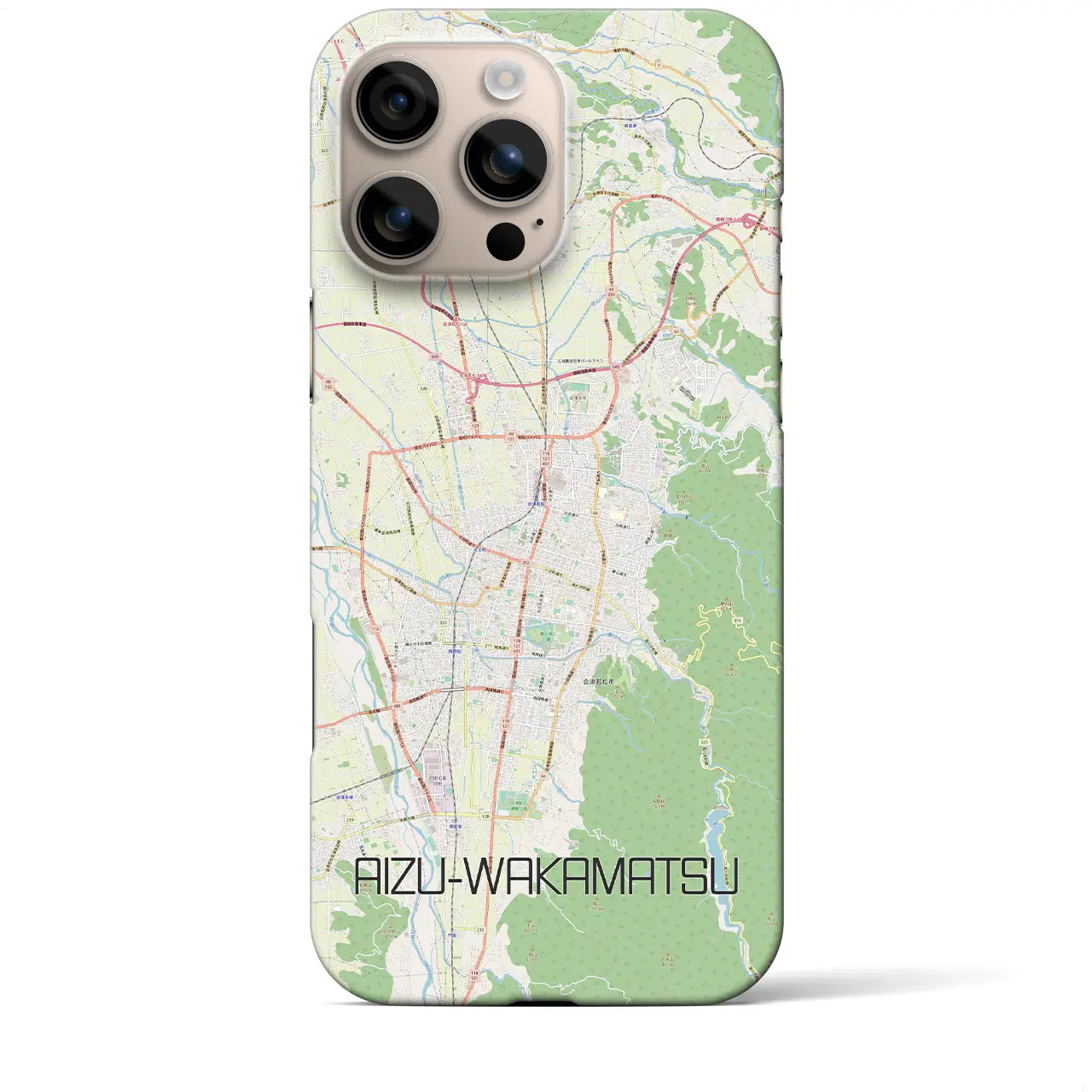 【会津若松(福島県)】地図柄iPhoneケース(バックカバータイプ)