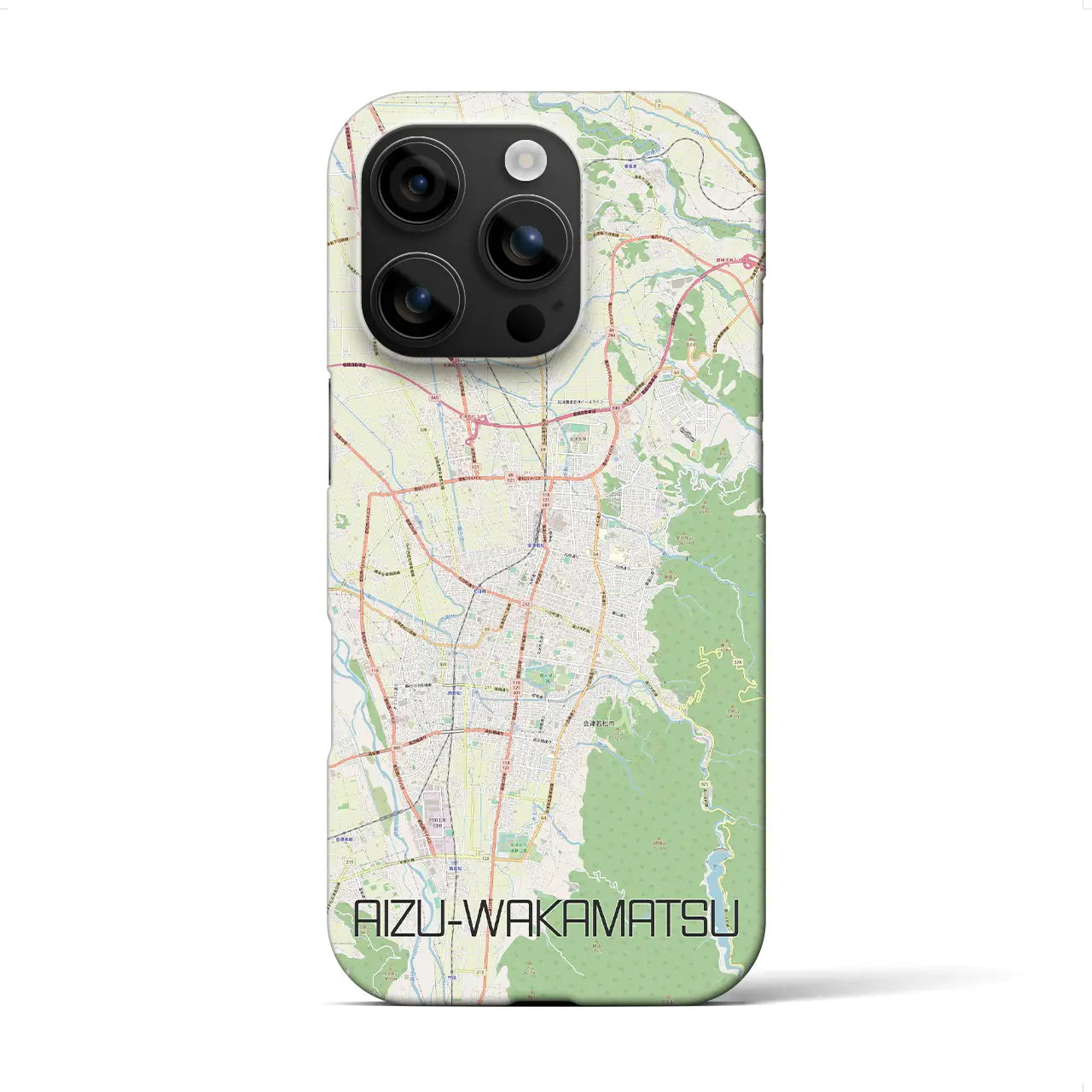 【会津若松(福島県)】地図柄iPhoneケース(バックカバータイプ)
