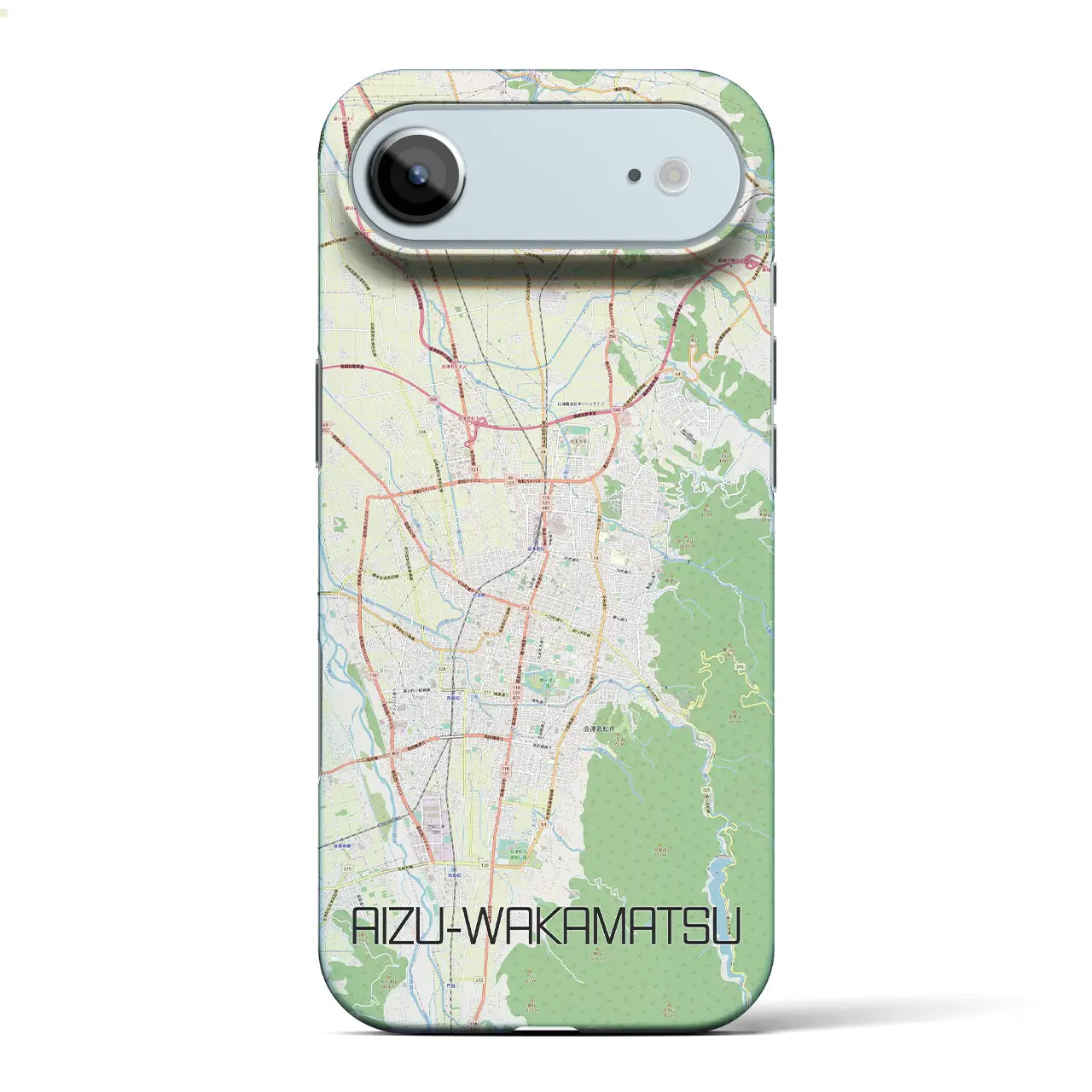 【会津若松(福島県)】地図柄iPhoneケース(バックカバータイプ)