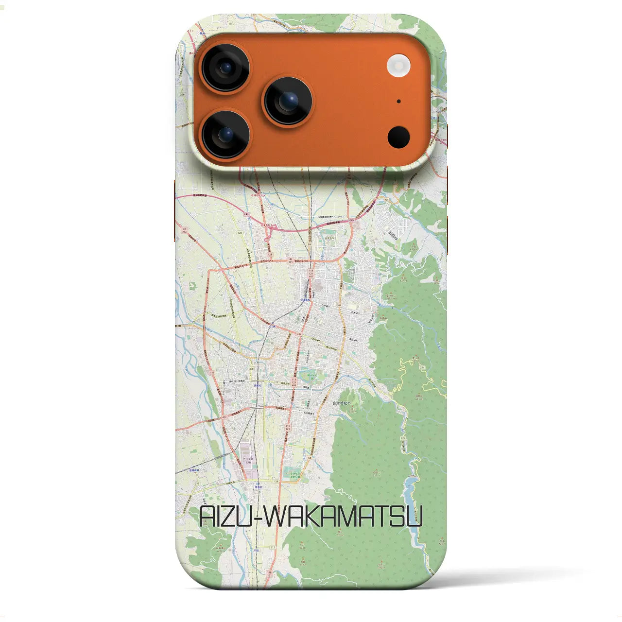 【会津若松(福島県)】地図柄iPhoneケース(バックカバータイプ)